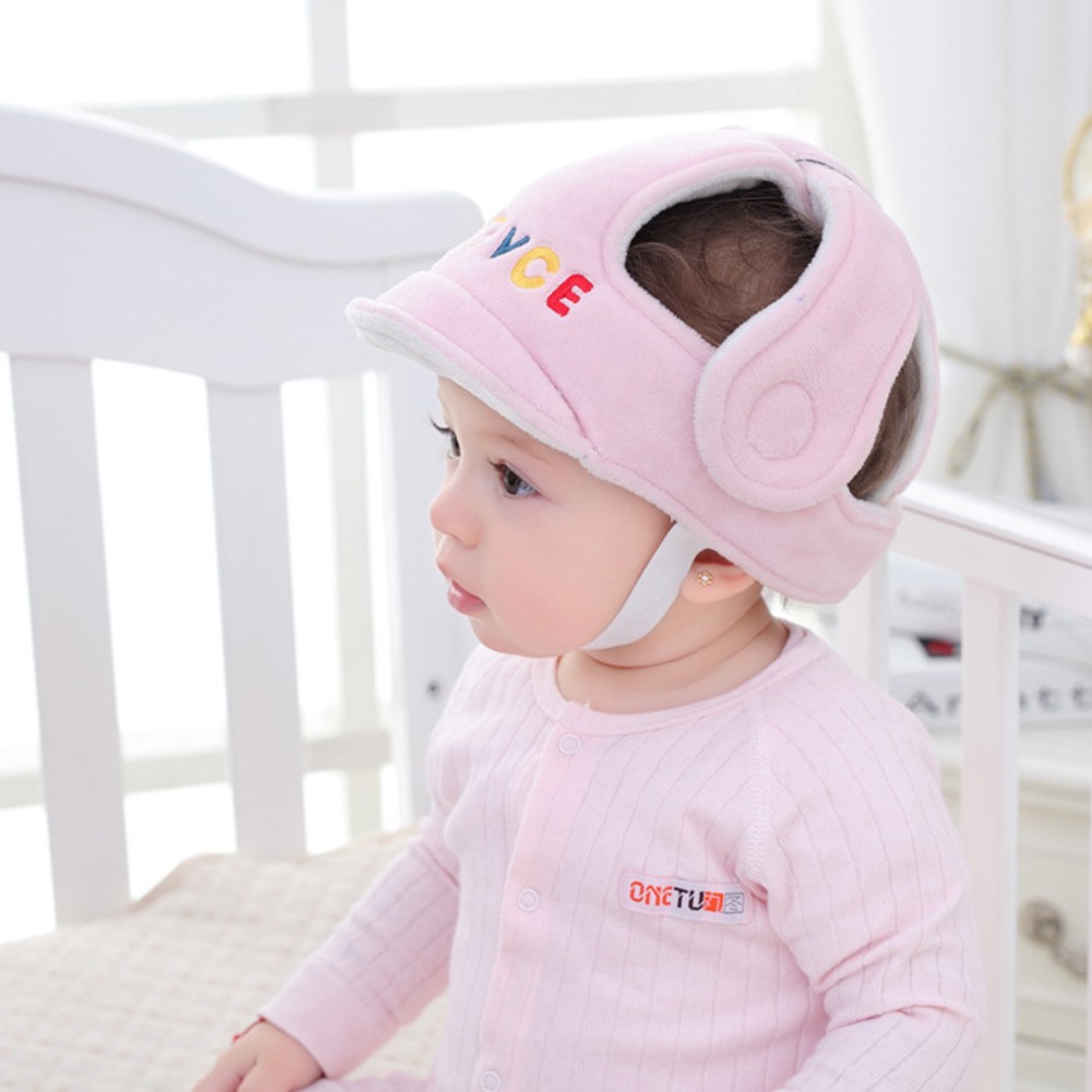 Baby Safety Helmet Head Protection Hats Cotton Toddler Infant Adjustable Anti-Fall Hats Children Walking Crawling Crash Hat