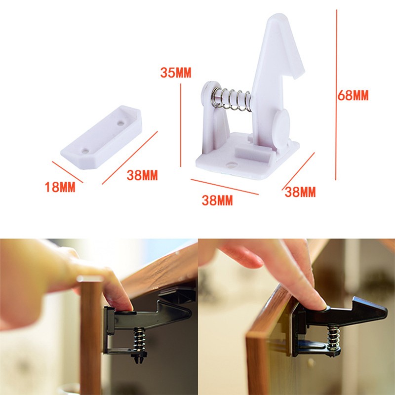 10pcs Baby Cabinet Door Lock Safety Security Invisible Drawer Lock Children Cabinet Protection