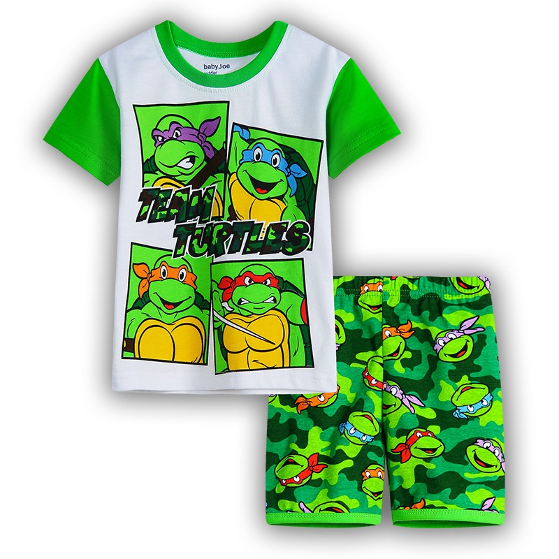 Summer Children Pajamas Suit Boys Short Sleeve Dinosaur Print Cotton Short Sleeve Baby Clothes Pajamas Clothes