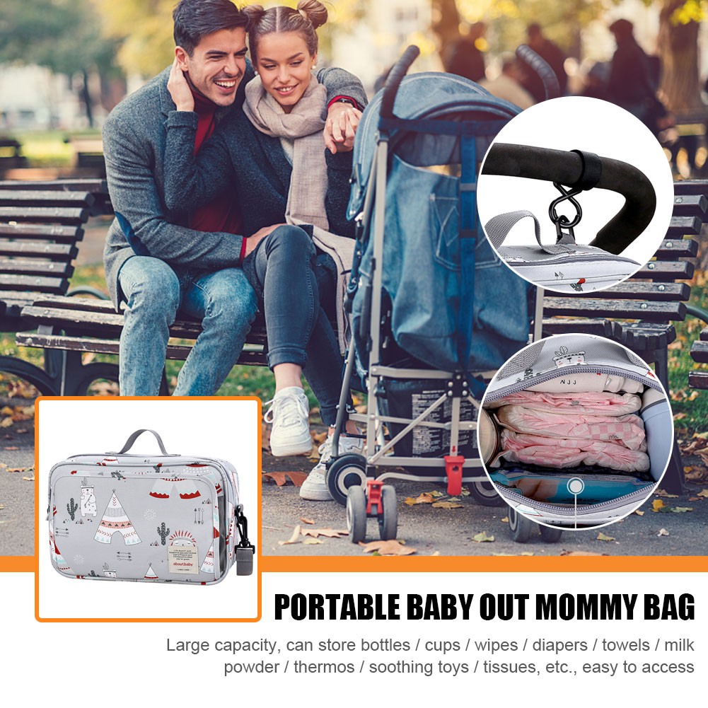 Diaper Bag Baby Stroller Bag Organizer Bag Multifunctional Nappy Nursing Mother Waterproof Polyester Baby Diaper Bag For Babies