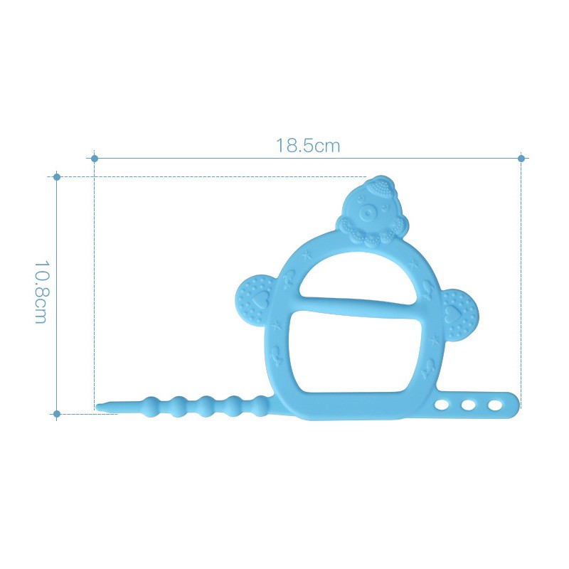 1pc Silicone Baby Bracelet Teether Toys 3 Colors Bandage Design Baby Teething Products Durable Elastic Molar Toy Baby Supplies