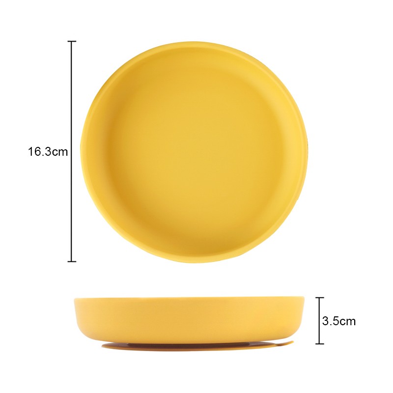 100% Food Safe Approval Silicone Tableware For Kids Fashionable Round Dishes Food Waterproof Training Bowl Baby Accessories