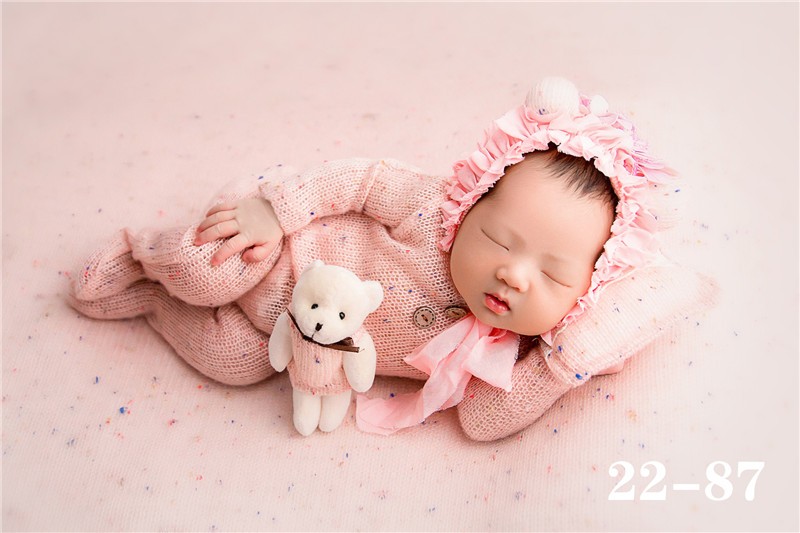 Newborn Photography Accessories, 0-1 Month, Boy and Girl Hat, Bodysuit, Photo Studio Outfits