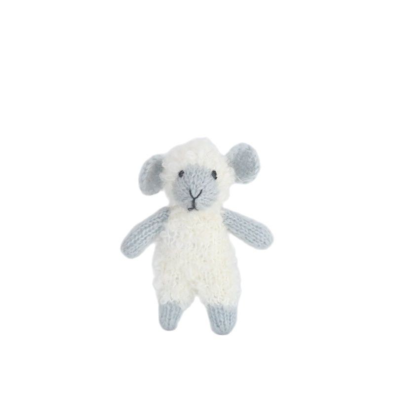 Newborn Photography Accessories Crochet Sheep Toy Amigurumi Sheep Knit Moahir Stuffed Animals Photo Studio Accessories