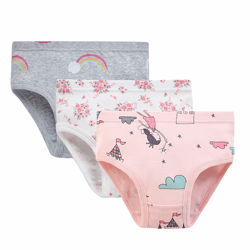 3pcs/lot Kids Girls Cotton Panties Briefs Children Cotton Underwear Panty Boxer Toddler Kids Lovely Cute Underpants