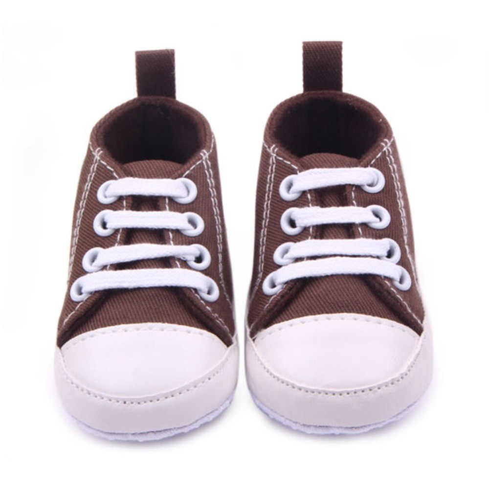 Fashionable Baby Canvas Shoes 0-12 Months Soft Sole Baby Shoes Pre Walking 12 Colors