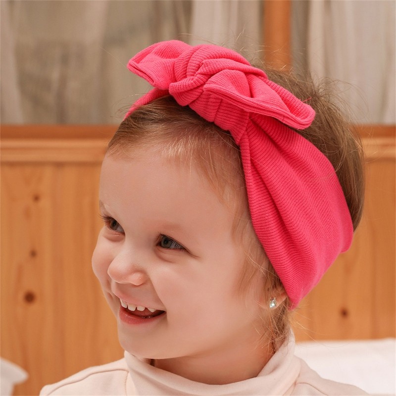 Baby Bowknot Headband Stretchy Turban Elastic Big Bows Hair Band Head Wrap Children Toddler Headwear Hair Decorations