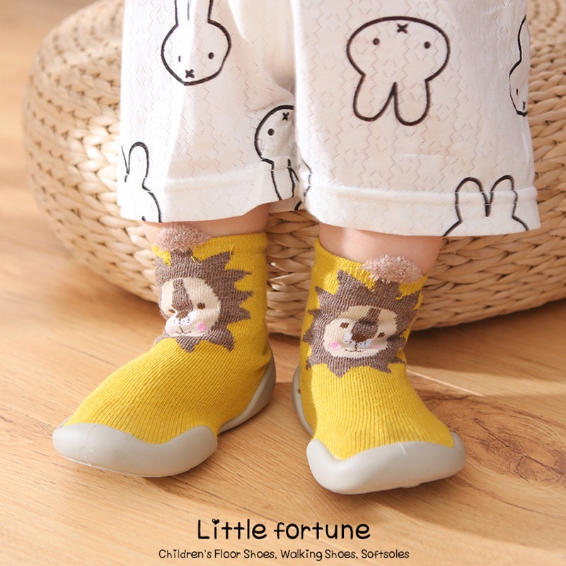 Baby Boy Girl Shoes Autumn Winter Spring Infant Nonslip Sock Baby Soft Rubber Sole Sock Toddler Shoes Anti-slip Floor Socks Shoes