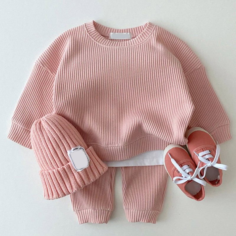 Bear Leader Korean Baby Cotton Knitting Clothing Set Kids Boys Girls Spring Autumn Loose Tracksuit Pullovers Tops+Pants 2pcs