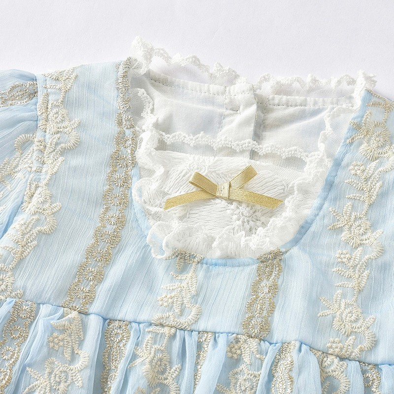 New Spring 2022 Princess Romper Baby Clothes Newborn Baby Clothes Embroidery Suits Baby Suits