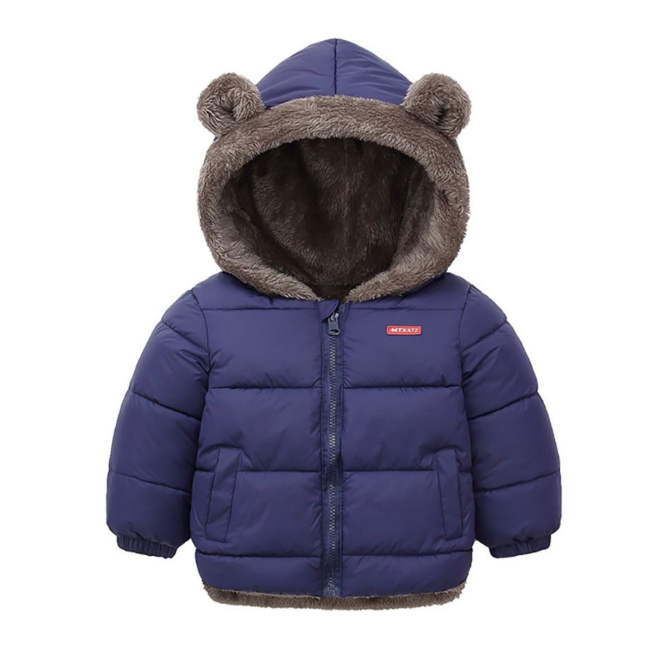 Kids Clothes Cotton Thick Down Girls Jacket Baby Winter Warm Coat Kids Zipper Hooded Costume Boys Outwear JYF