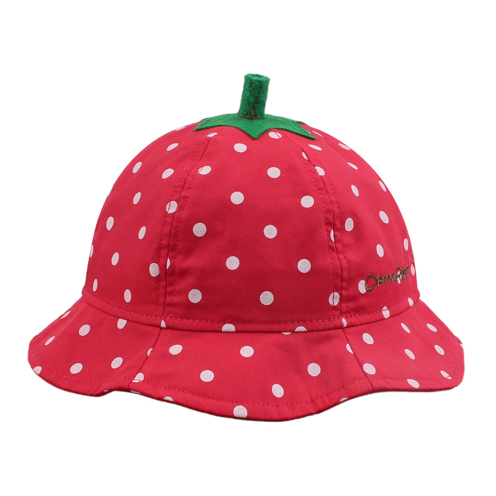 Kids Red Strawberry Dot Hat Baby Spring Summer New Cotton Bucket Cover Lovely Outdoor Sun Hat