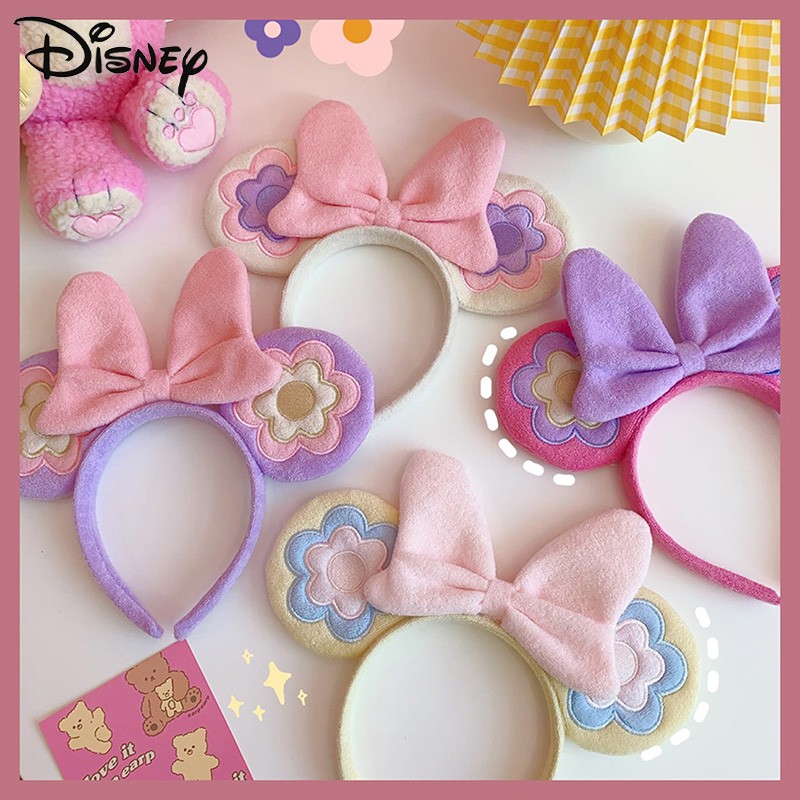 Mickey Minnie Mouse Ears Headband Red Bowknot Girl Bowknot Hair Hoop Disneyland Birthday Party Decoration Gift Pretend Toy