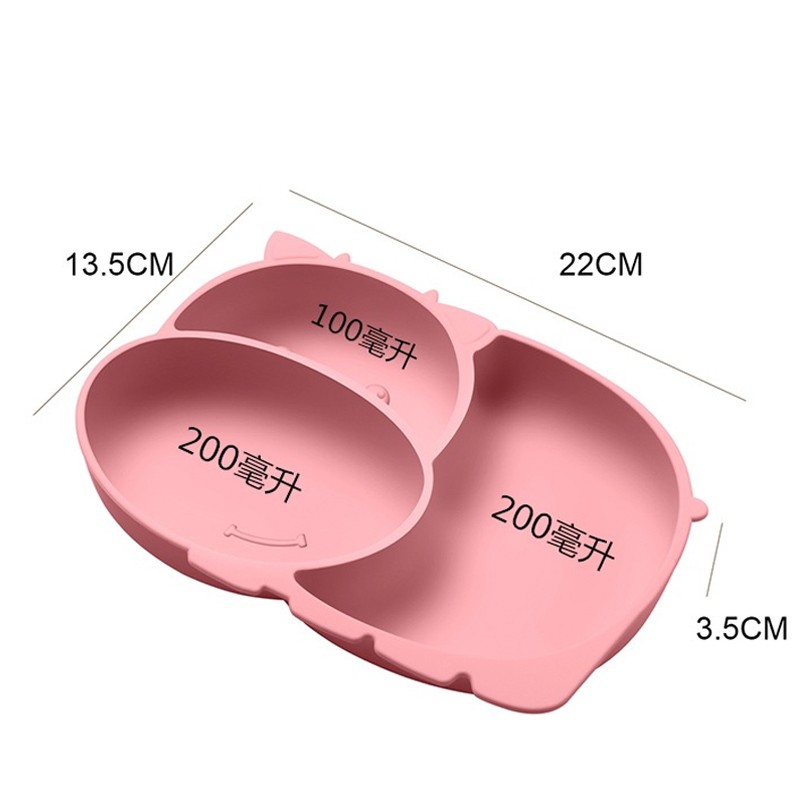 Children's sucking disc divided bowl tableware complementary food baby drop-resistant eat training feeding dinnerware set