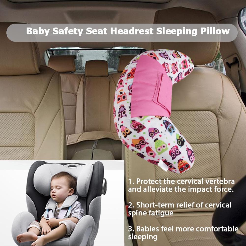 Baby Car Seat Headrest Head Support Sleeping Shoulder Belt Pillow Neck Cover Interior Travel Accessories