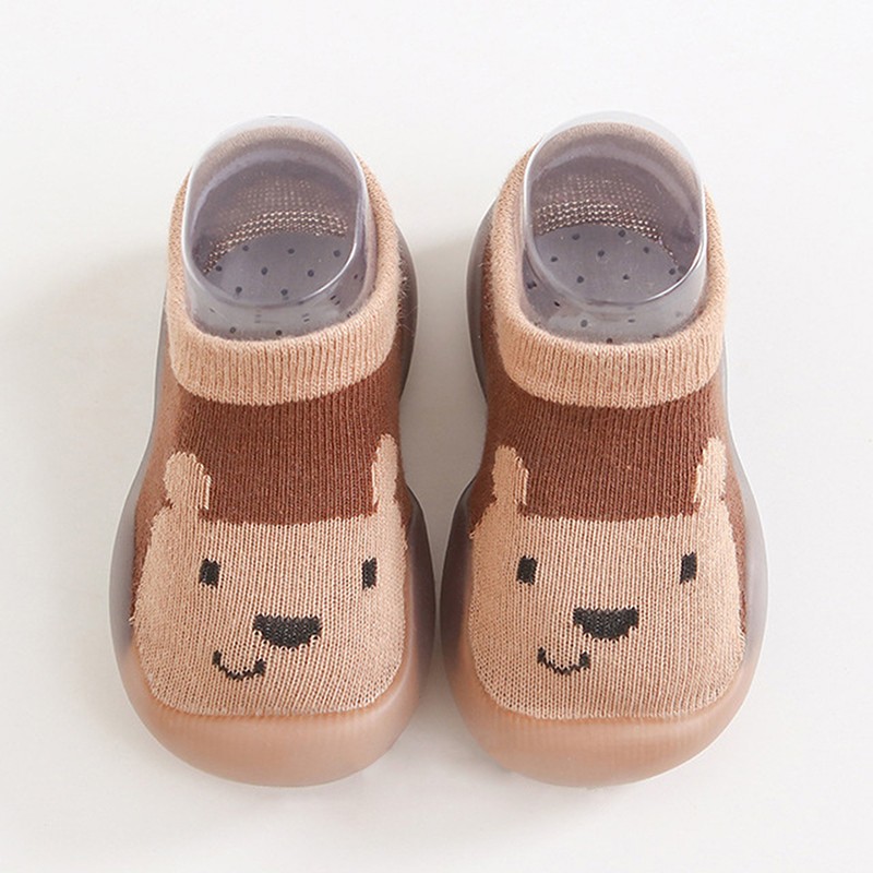 Unisex Baby Girls Boys Cute Cartoon Non-slip Cotton Toddler Floor Socks Animal Pattern First Walker Shoes For Newborns