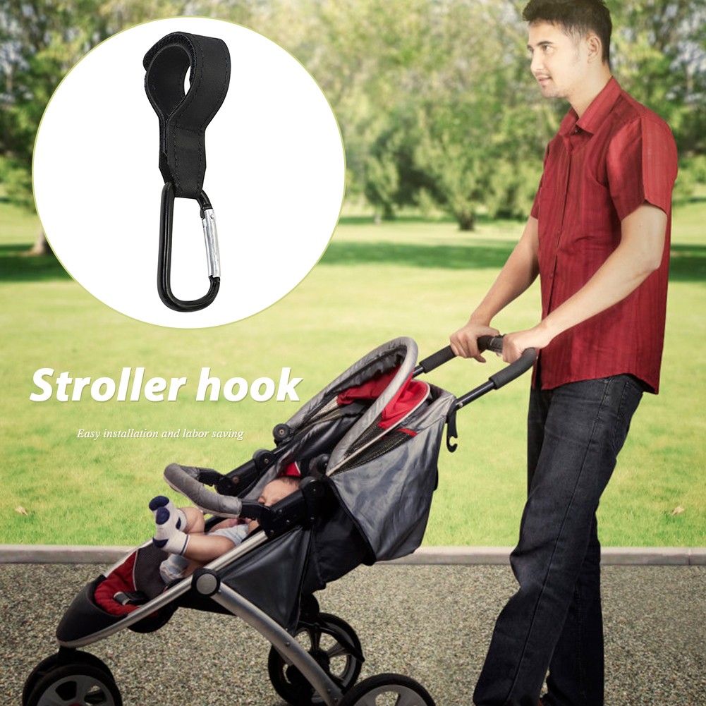 1/2pcs PU Leather Baby Stroller Hook Bag Stroller Rotate 360 ​​Degree Rotate Pram Organizer Stroller Hook Accessories