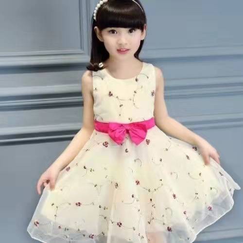 2022 Summer Children's Chiffon Dresses High Quality Lace Princess Dress Children Evening Wear Baby Girl Dress 4 6 8 9 10 12 Years