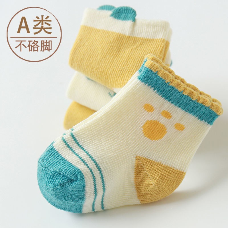 5 Pairs Infant Socks Spring Autumn New Cute Cartoon Cotton Socks Breathable Loose Lace Kids Socks Toddler Girl Autumn Clothes 2022