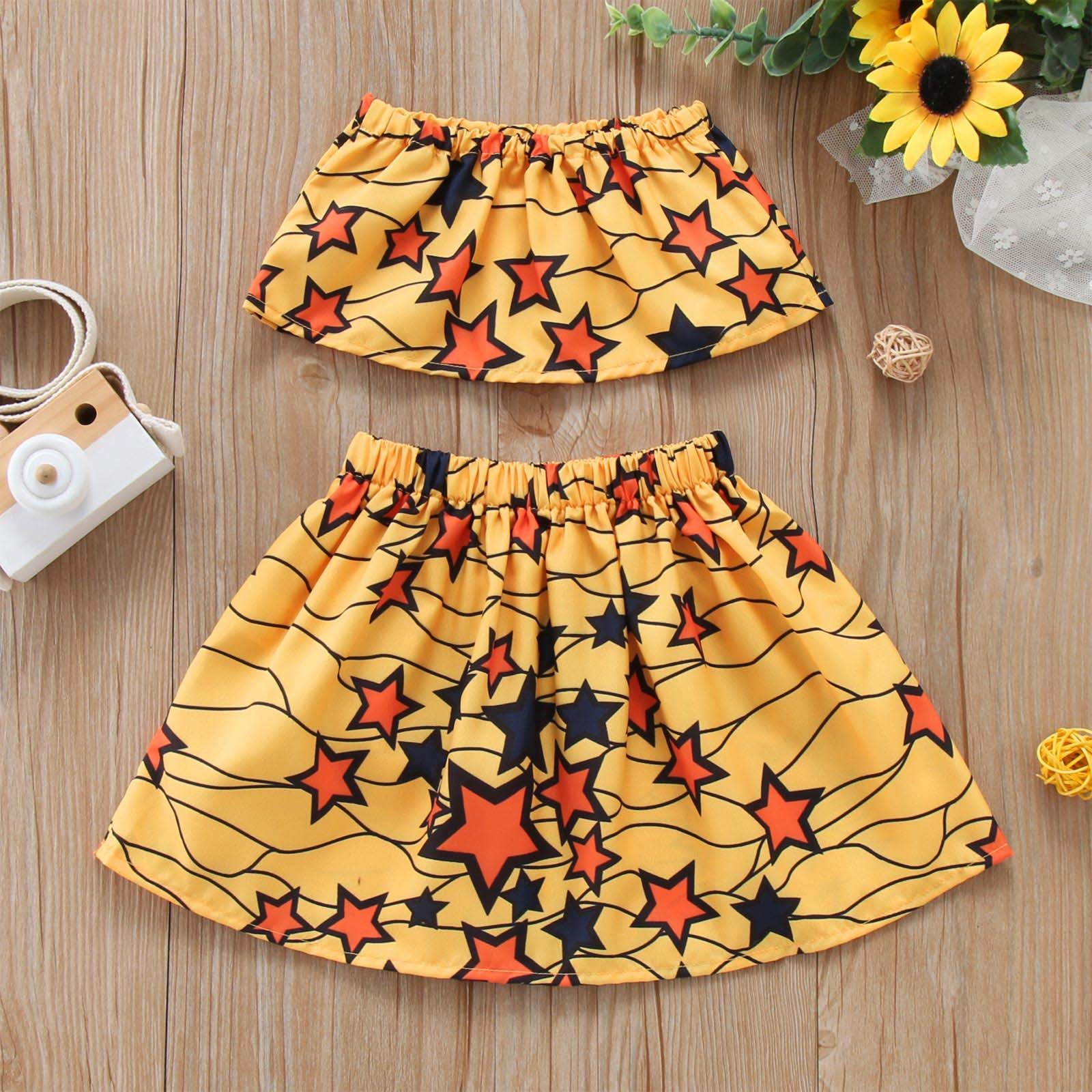 Fashion Baby Girls Clothing Set Summer Baby Kids African Boho Style Printed Jacket Tops Skirts Outfits Suits Children Clothes