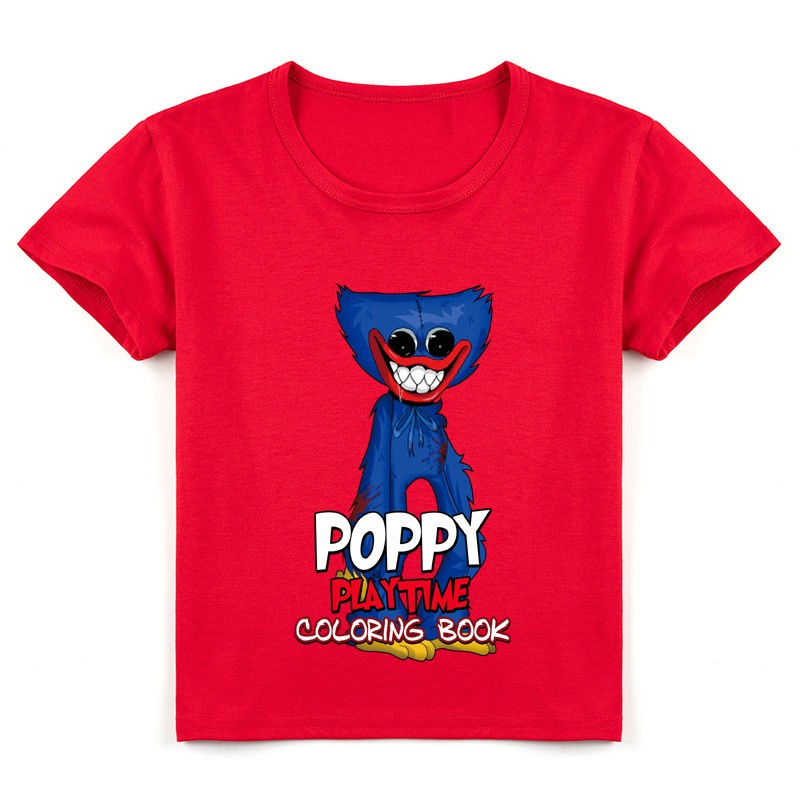 Playtime Poppy Horror Game Kids T-shirt Harajuku Graphic Houji Wuji T-shirt Boys Short Sleeve T-shirt Summer Cartoon Girl T-shirt