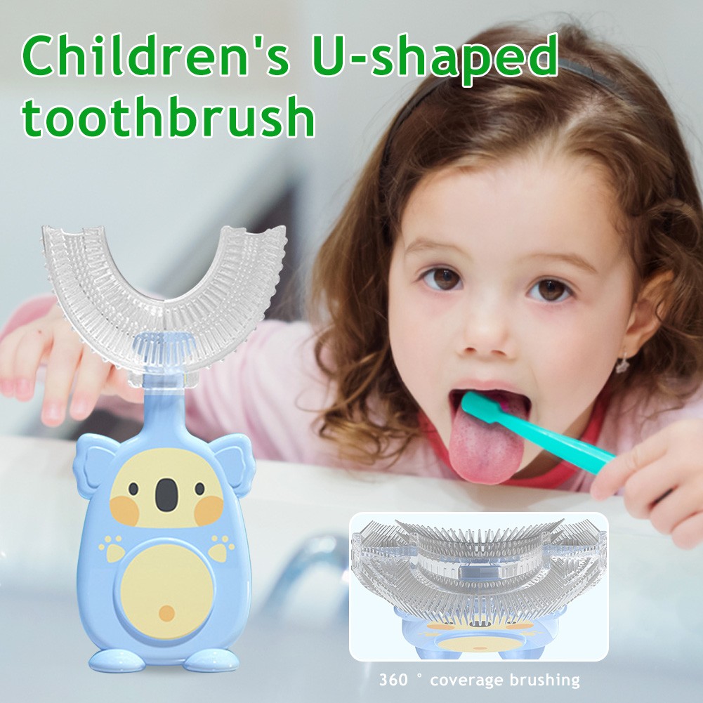 Baby Toothbrush 360 Degree Silicone Toothbrush U Shape Soft Teeth Toothbrush For Kids Oral Care