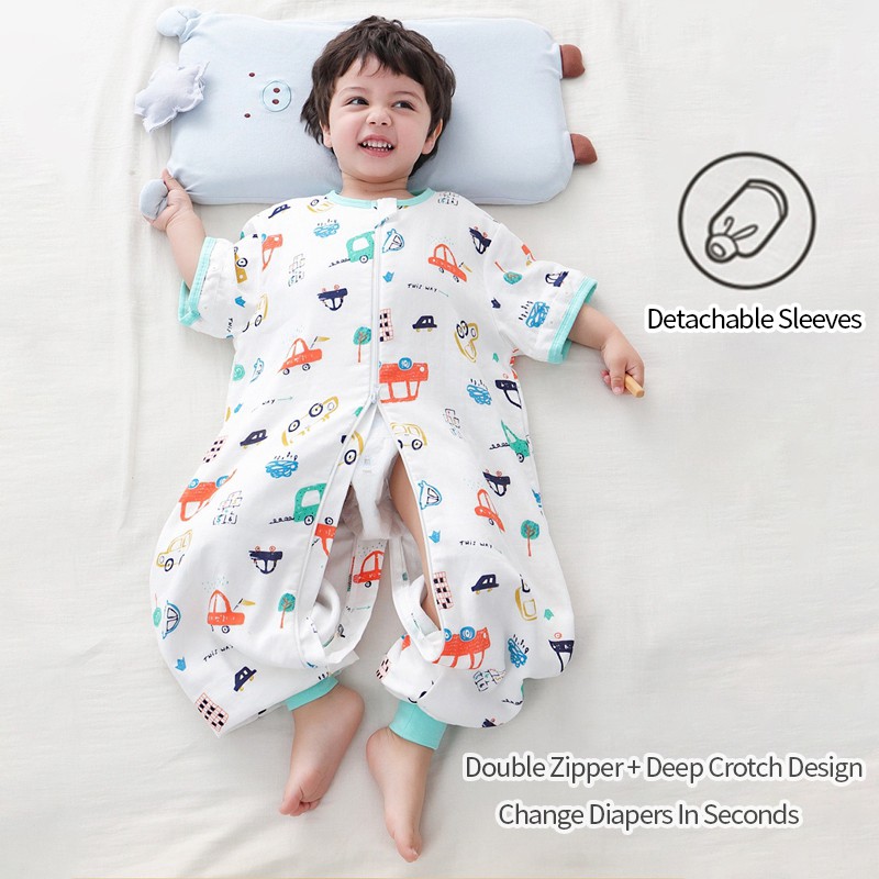 Summer Spring Baby Sleeping Bag Cartoon Split Leg Sleepsacks Toddler Boy Girl Sleeping Bag Children's Pajamas Saco De Dormir