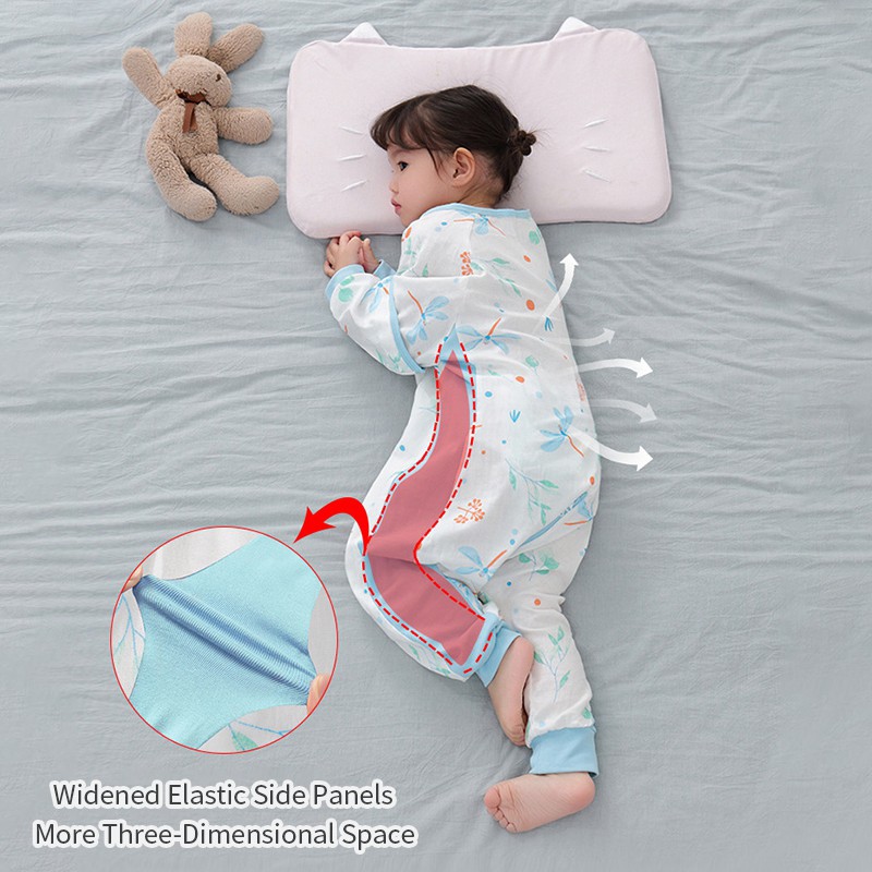 Cotton Baby Sleeping Bag Long Sleeve Children Pajamas Split Legs Sleeping Kids Slippersack Anti-kick Baby Girl Blanket Bedding