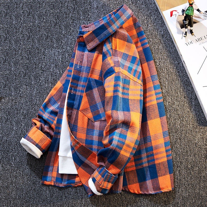 2022 New High Quality Boys Casual Long Sleeve Plaid Button Down Shirt Classic Casual Shirt For Kids (6-16 Years)