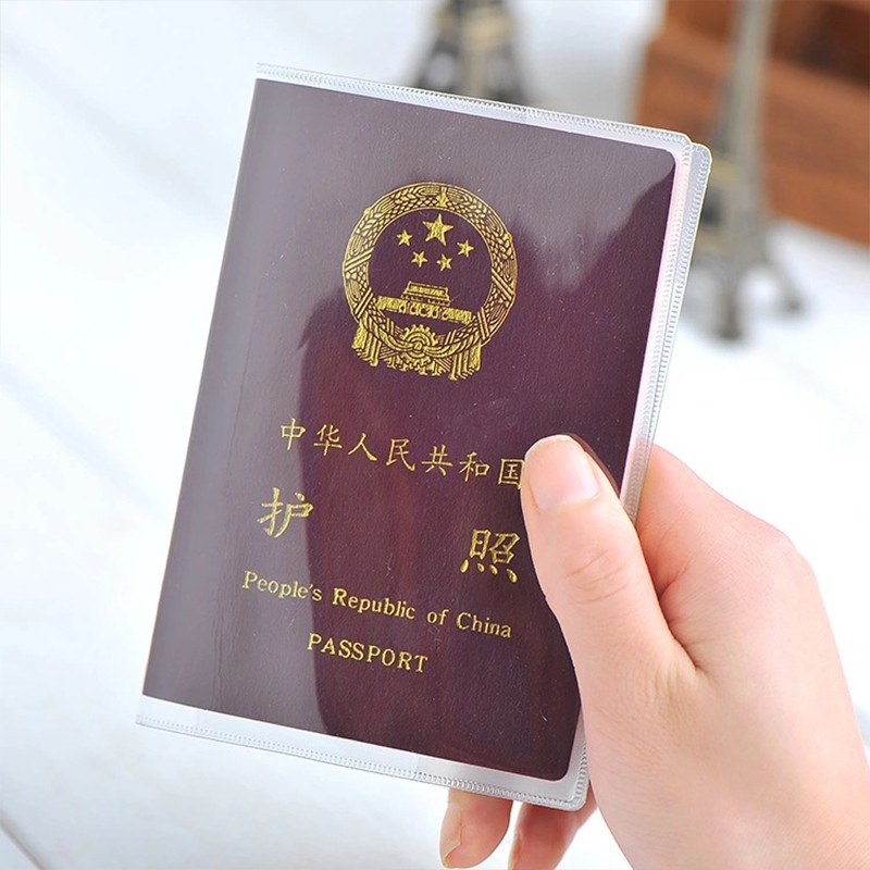 2pcs Travel Waterproof Dirt Passport Holder Cover Wallet Transparent PVC ID Card Holders Business Credit Card Holder Pouch