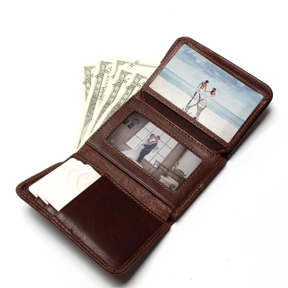 Men's wallet anti-magnetic anti-theft wallet anti-theft scan leather wallet leisure men's small leather wallet