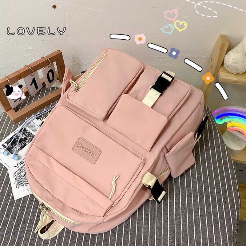 Fashion women backpack large capacity laptop bag multifunctional student school bag waterproof anti-theft outdoor travel package