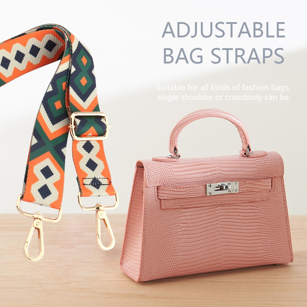 Replacement shoulder bag ethnic style color rhombus chain strap bag creative bag handles purse belts accessories