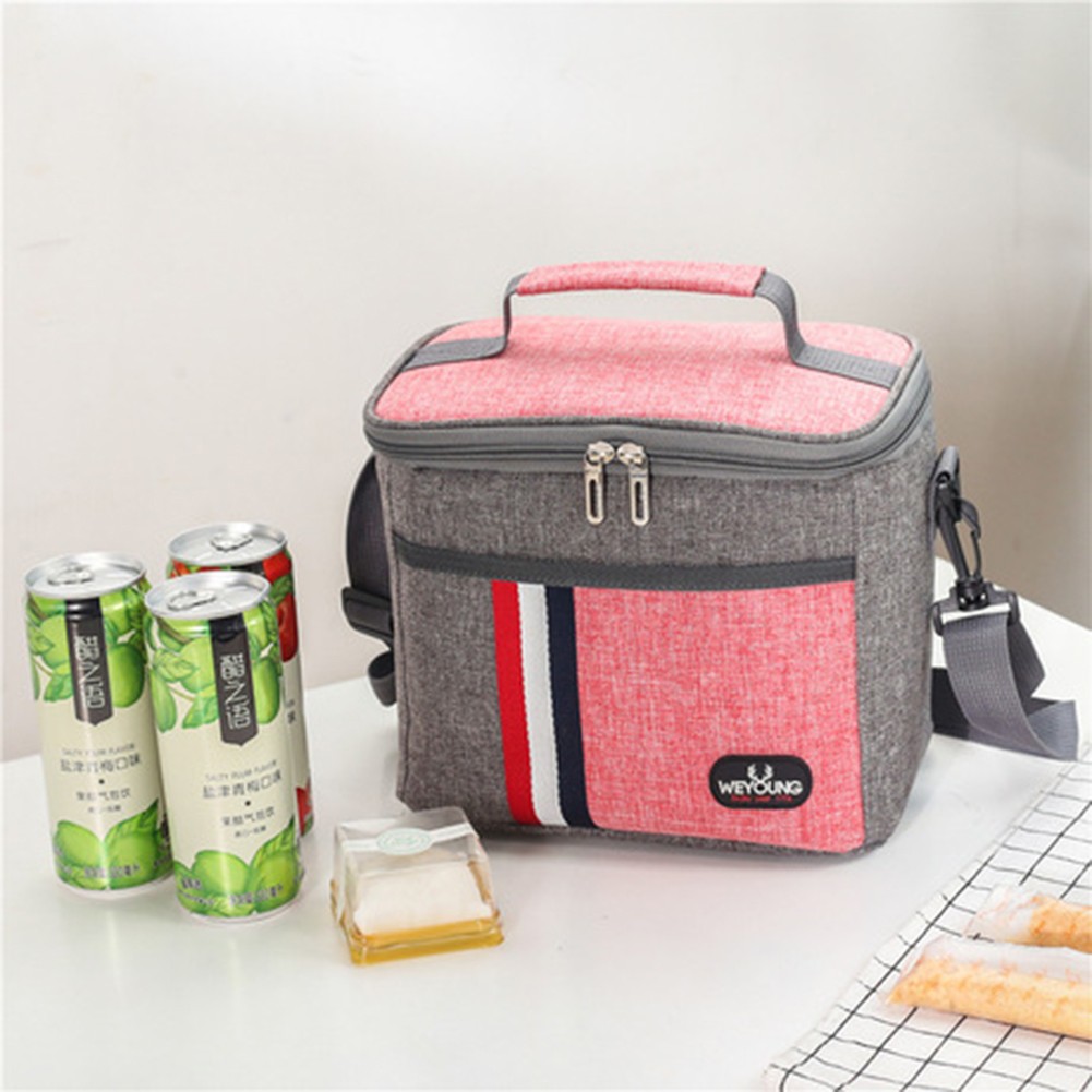 Waterproof Bento Lunch Bag School Bag Thermal Insulated Lunch Bag Nylon Printed Handbag