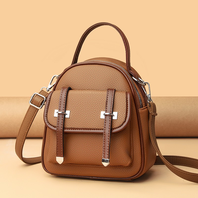 Fashion Vintage Leather Women Shoulder Bag Backpack Multifunctional Luxury Handbag Women Messenger Bags Female Crossbody Bags