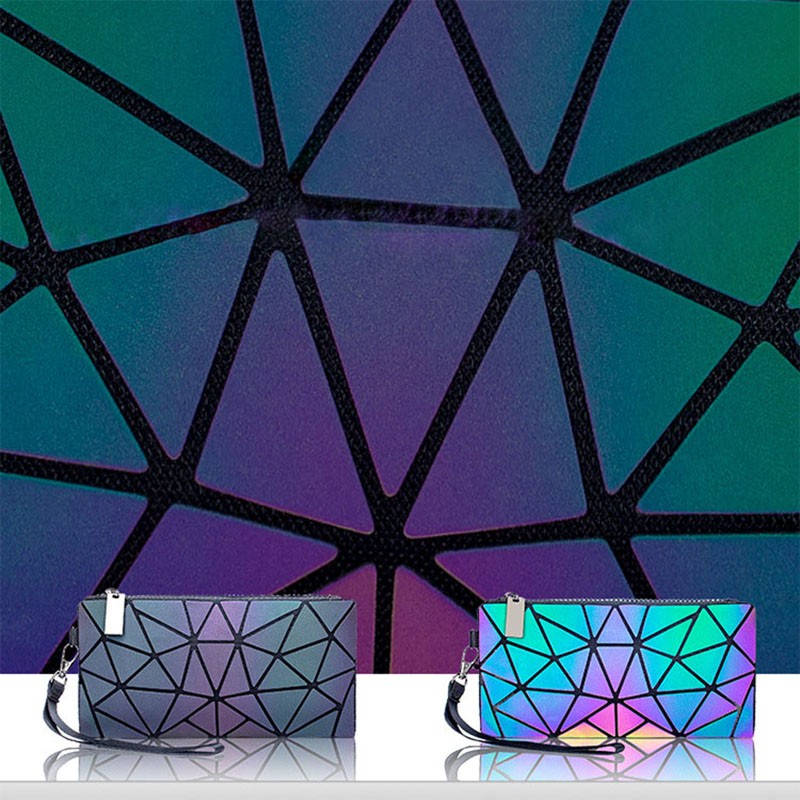 New Money Pack Small Female Wallet Thin Women Luminous Geometric Paw Bag For Women 2020 Coin Purses Clutch Wallets Money Bag