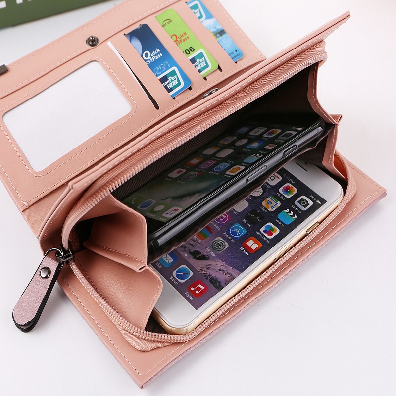 2020 Long Wallet Women Cute Leather Wallet Women Wallets Zipper Female Purse Clutch Cartera Mujer