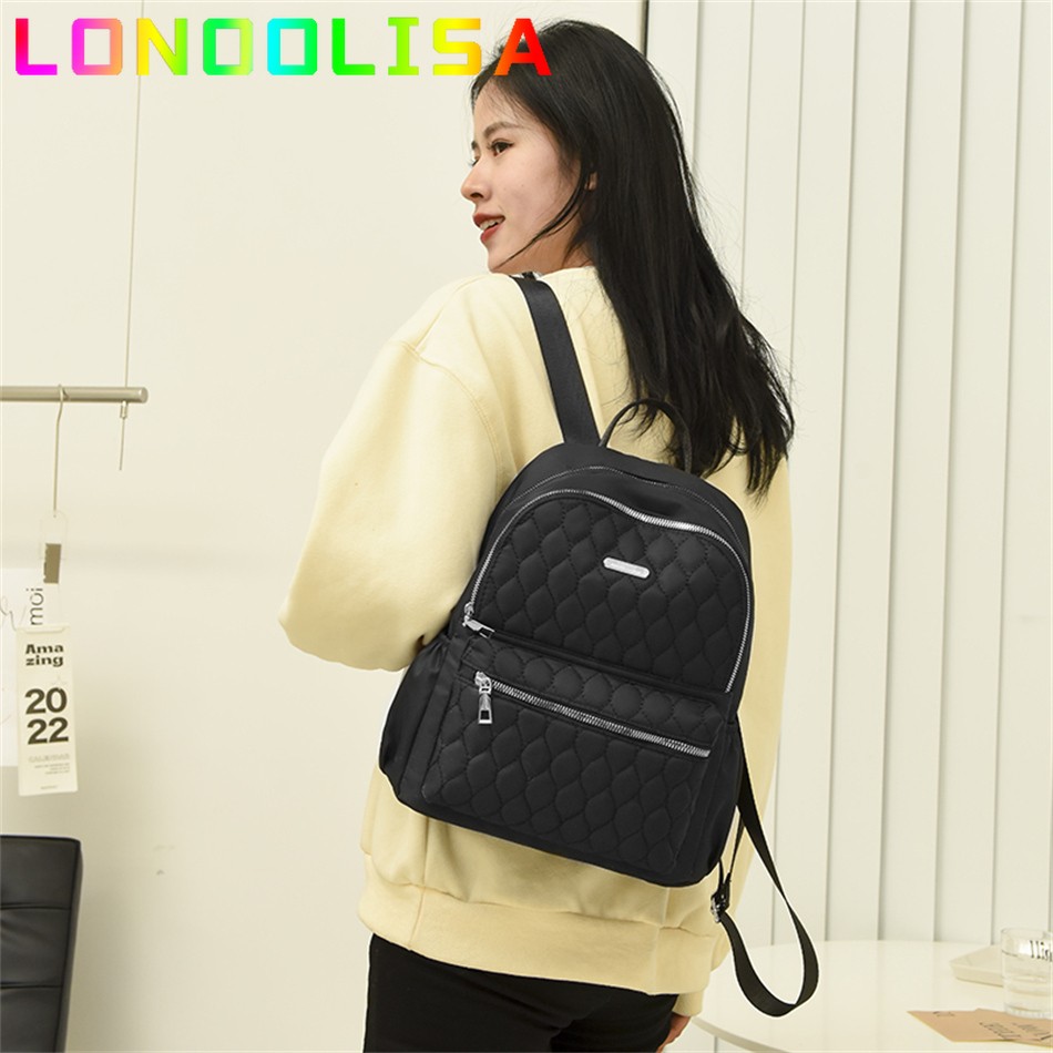 Casual Oxford Canvas Backpack Women Shoulder School Bags Women Daily Travel Bag Large Capacity Backpack Female Backpack