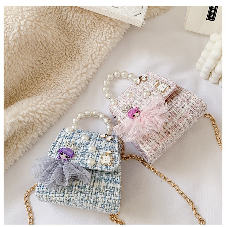 Korean Style Mini Handbags For Women Cute Bow Princess Tote Bag For Toddler Girls Party Shoulder Bag Gift