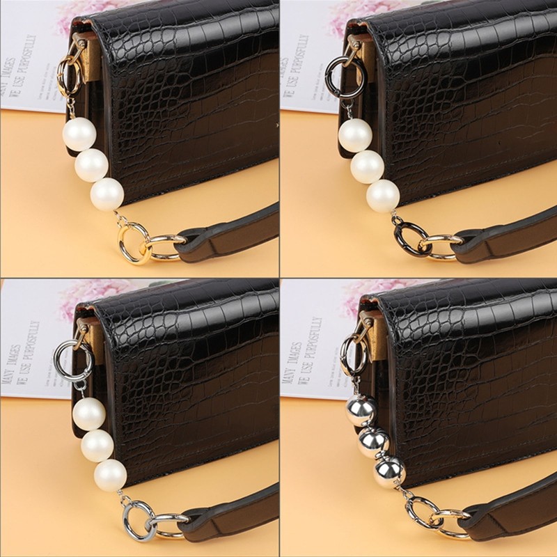 1pc 13cm Bag Strap Extender Artificial Pearl Replacement Bags Chain Straps for Clutch Purse Handbag Decoration Accessories