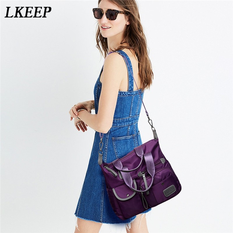 New ladies fashion waterproof nylon felt bag casual nylon shoulder bag mummy bag large capacity messenger bag