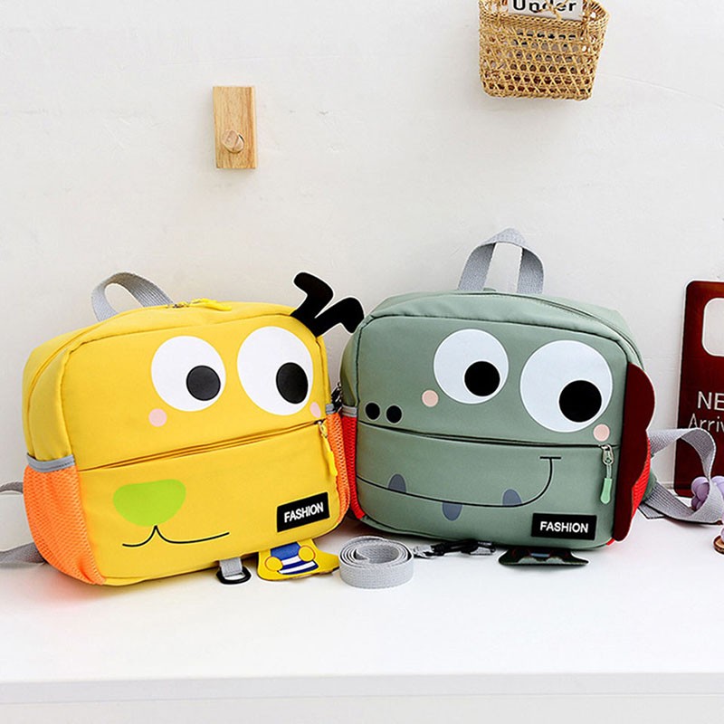 As Kindergarten School Bag Boys Girls Light Ridge Protection Backpack Cartoon Anti-lost Bag Kid Messenger Shoulder Bag