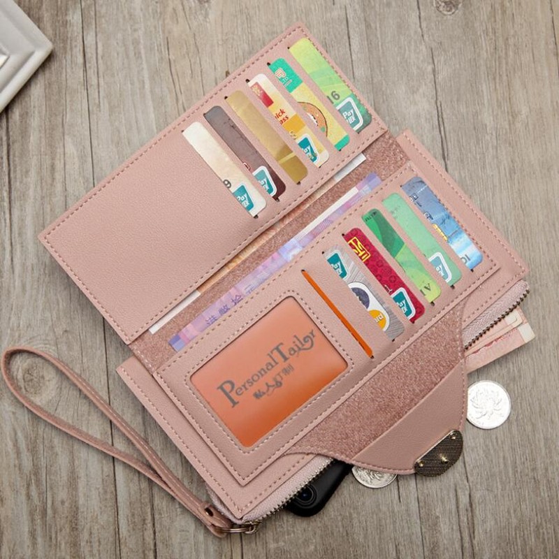 Long Wallet Women Purses Fashion Korean Version Coin Purse Card Holder Purse Female Clutch Money Bag PU Leather Wallets Portfel