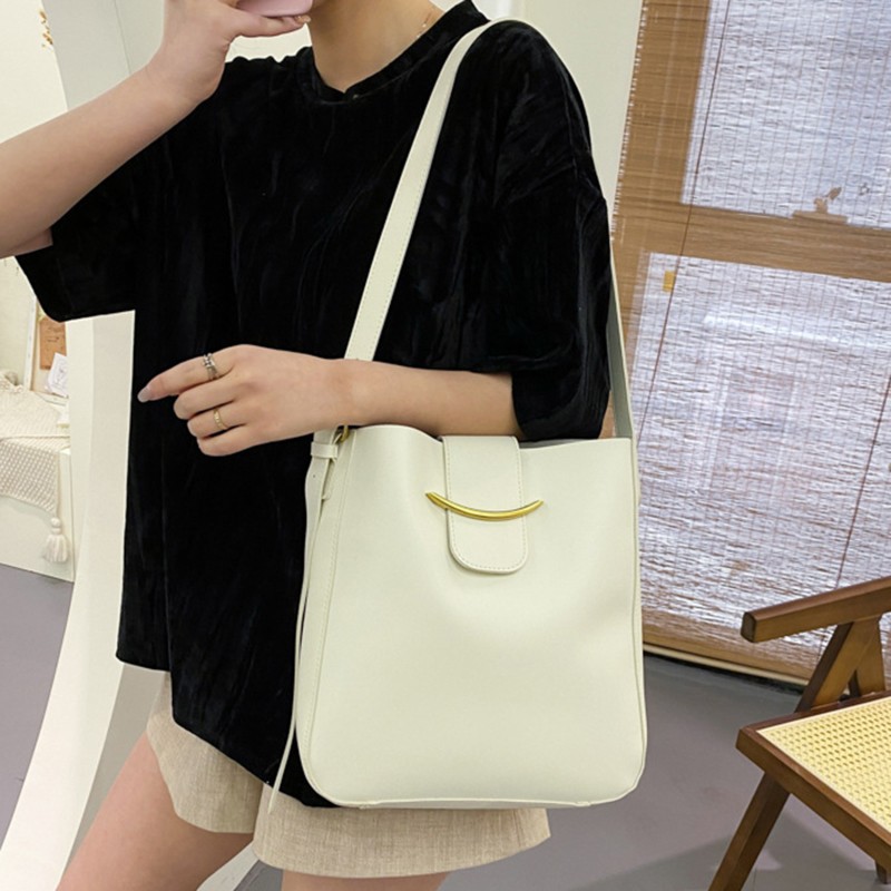 Women's PU Leather Handbags Casual Women's Handbag Black White Shoulder Bag Women's Crossbody Bag