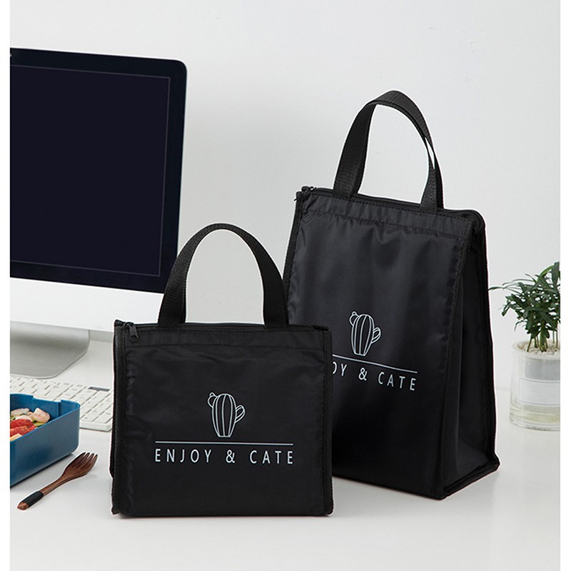 Contracted Style Insulated Lunch Bag Durable Bento Pouch Thermal Insulated Lunch Box Handbag For Cooling While Shopping Lunch Container