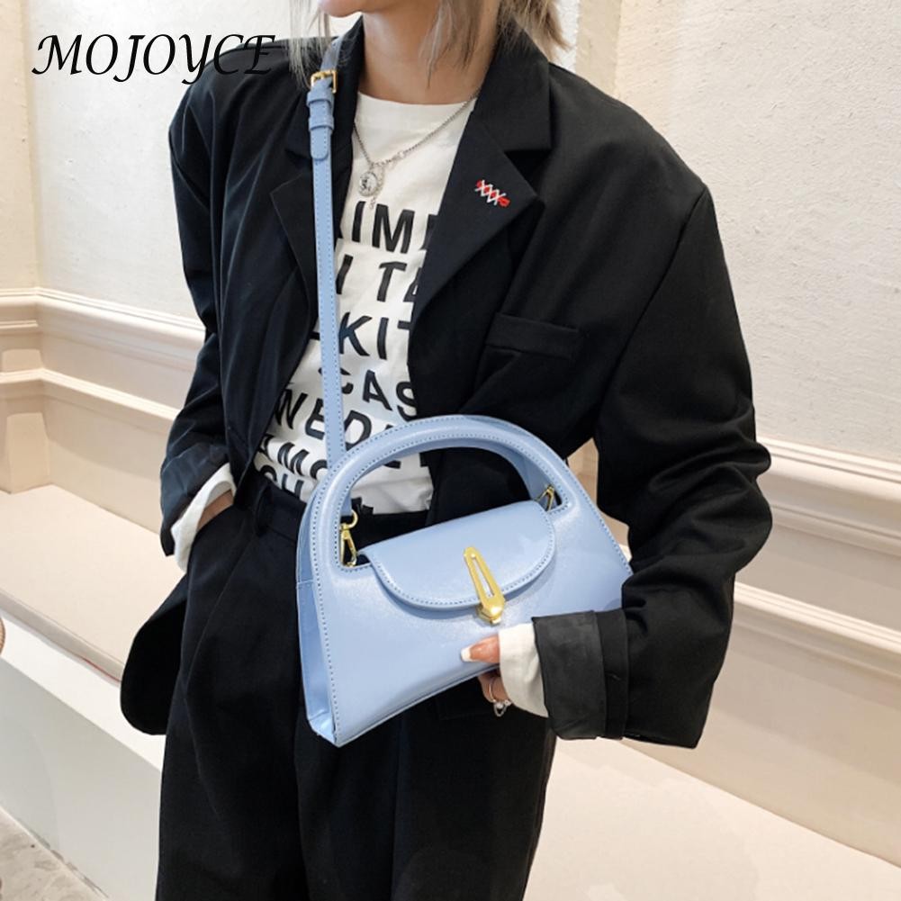 PU Leather Solid Color Flap Messenger Bag Design Lady Casual Flap Crossbody Bag For Women Christmas Gifts