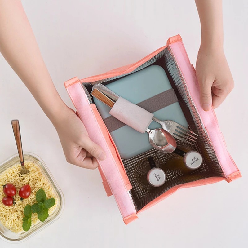 Women Thermal Lunch Box Bag Portable Kids School Fresh Food Men Cooler Bento Pouch Office Picnic Purse Accessories