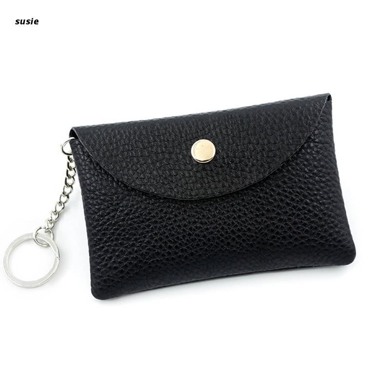 X7YA Women Girl PU Leather Purse Casual Wallet Coin Money Credit Card Key Holder Cash Bag