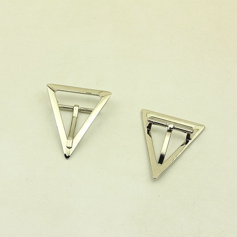 20pcs ID25mm Metal Flat Triangle Pin Buckles Strap Belt Adjust Adjuster Clasp Hook DIY Clothes Shoes Decoration Buckle