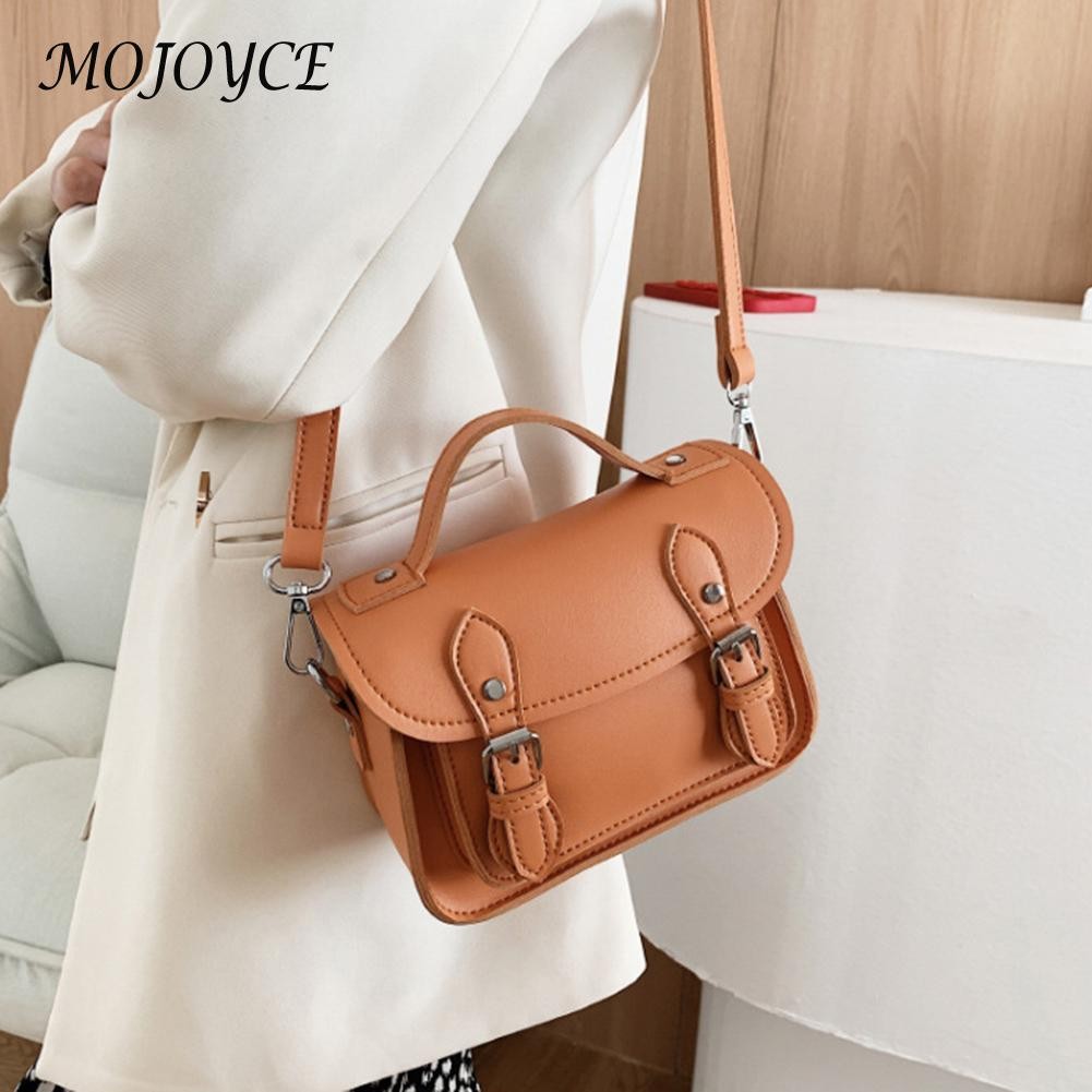 PU Leather Solid Color Flap Messenger Bag Design Lady Casual Flap Crossbody Bag For Women Christmas Gifts